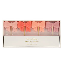 Pink Bow Candles