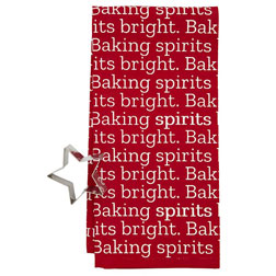 Baking Spirits Towel and Star Cookie Cutter Set