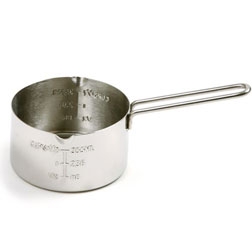 Measuring cups with open handle & stamped scale - 200010