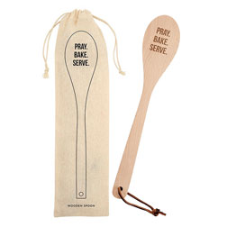 Pray Bake Serve Wooden Spoon