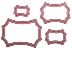 O'Creme Gucci Symbol Gumpaste Cutters, Set of 4 Assorted Gumpaste