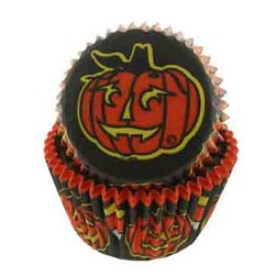 Jack O' Lantern Cupcake Liners