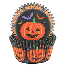 Happy Jack O'Lantern Cupcake Liners