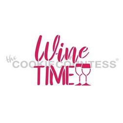 Wine Time Stencil