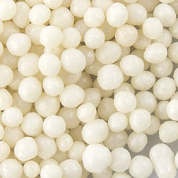 6mm Matt White Edible Pearls Non Pareils Dragees Sugar Balls Cake Decor 25g