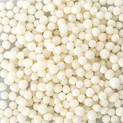 Edible Sugar Pearls Pearlized Grande White