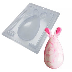 Bunny Ears Egg Three Part Chocolate Mold