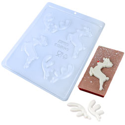 Reindeer and Antler Chocolate Mold