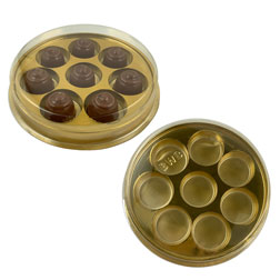 Gold Round Candy Boxes