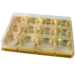 Gold 12 Cavity Candy Boxes