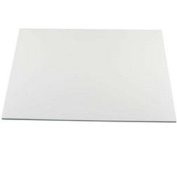 14" x 19" Rectangle White Half Sheet Cake Drum - ¼" Thick