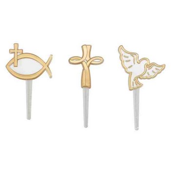 Religious Cake and Cupcake Toppers