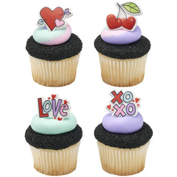 Valentines Cake and Cupcake Toppers