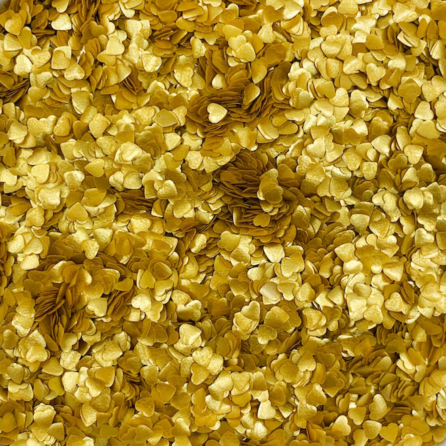 Gold Edible Glitter Hearts