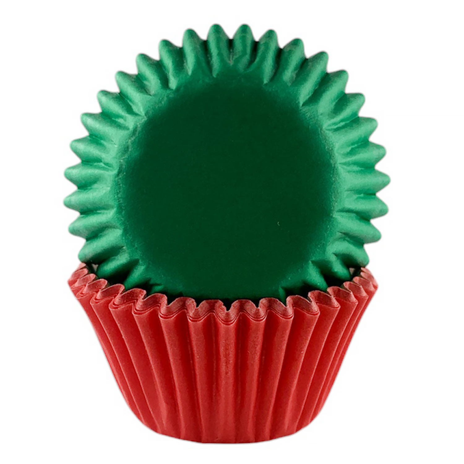 Red and Green Mini Cupcake Liners