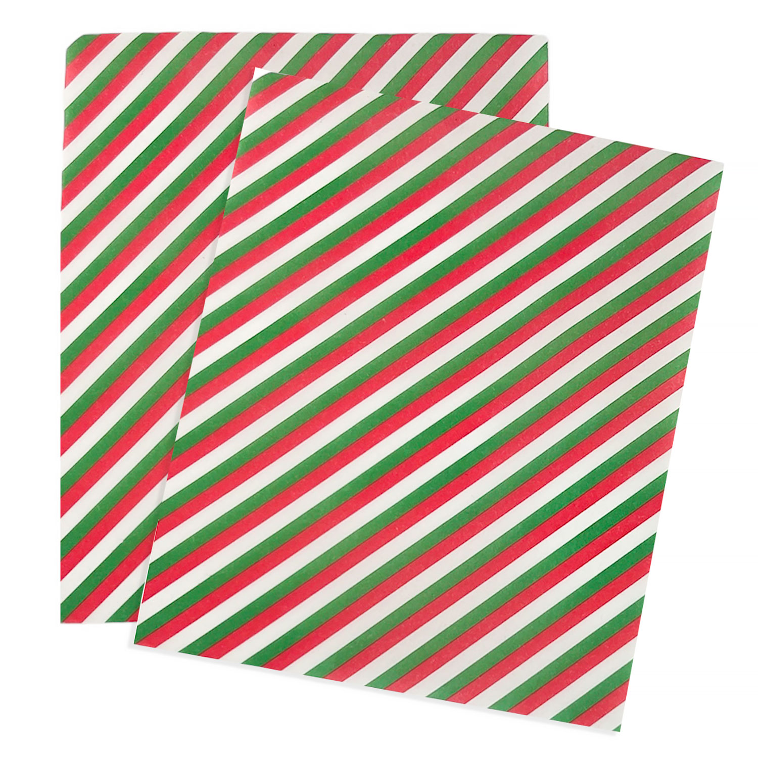 Holiday Stripes Wax Candy Wrappers