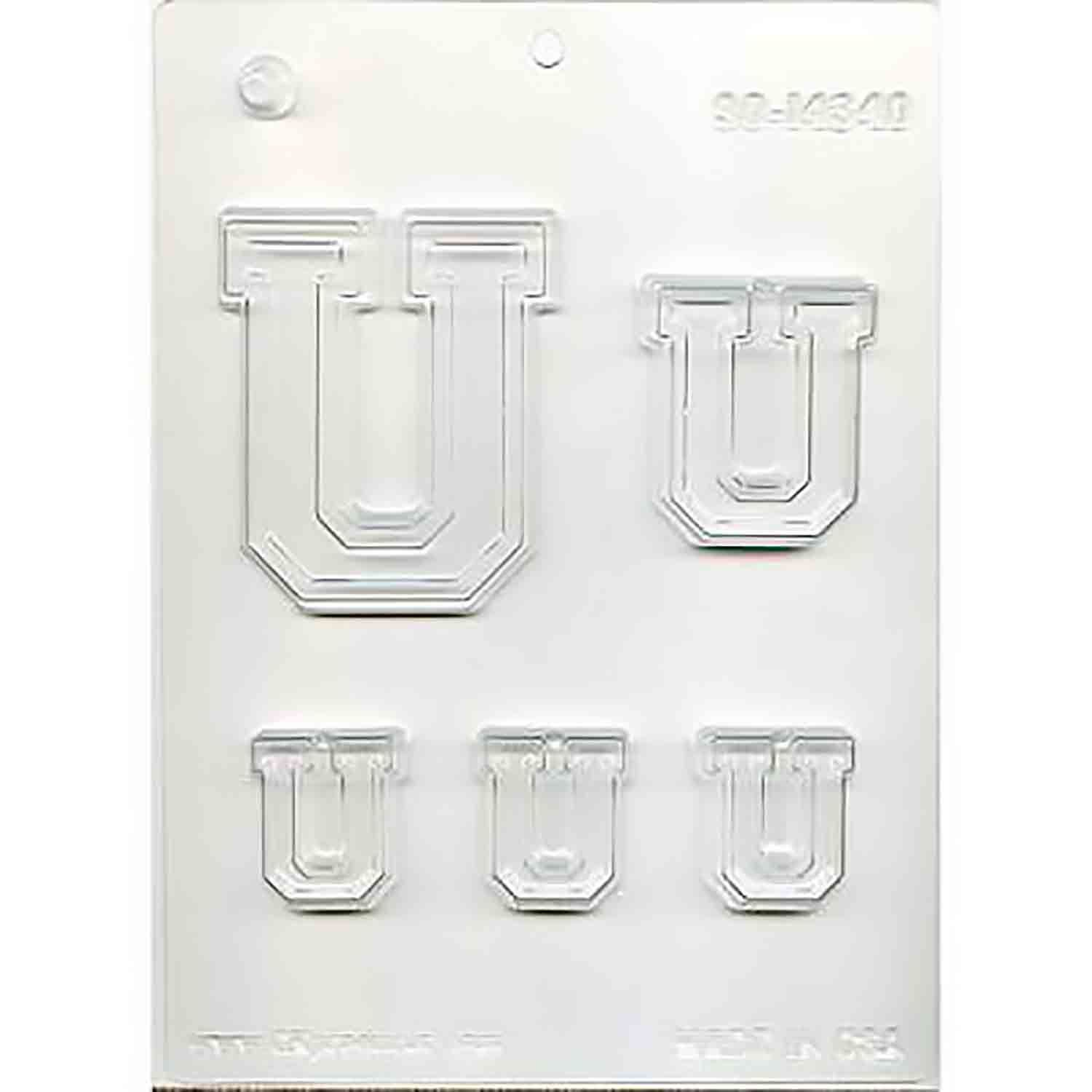 Collegiate Letter U Chocolate Mold