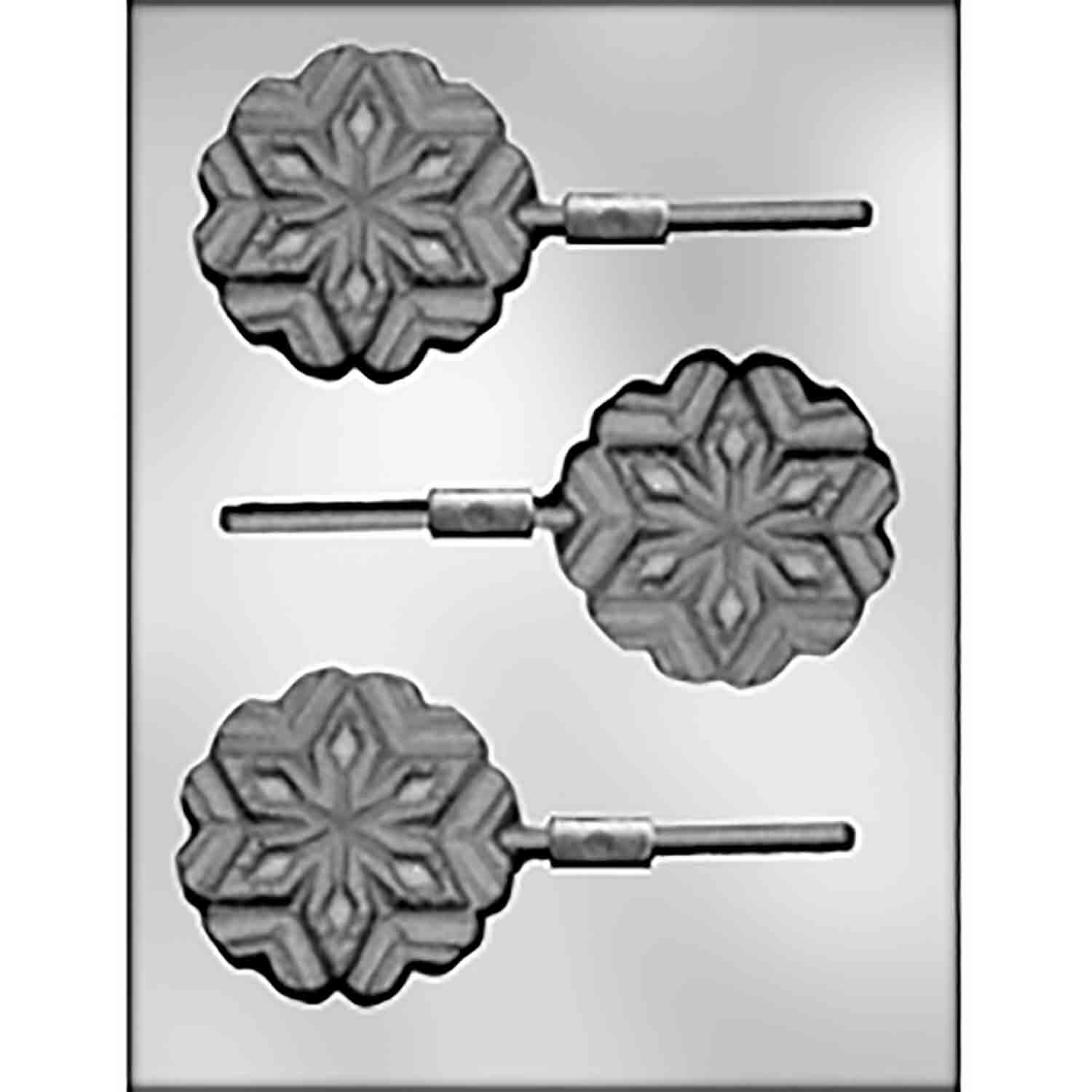 Large Snowflake Sucker Chocolate Mold