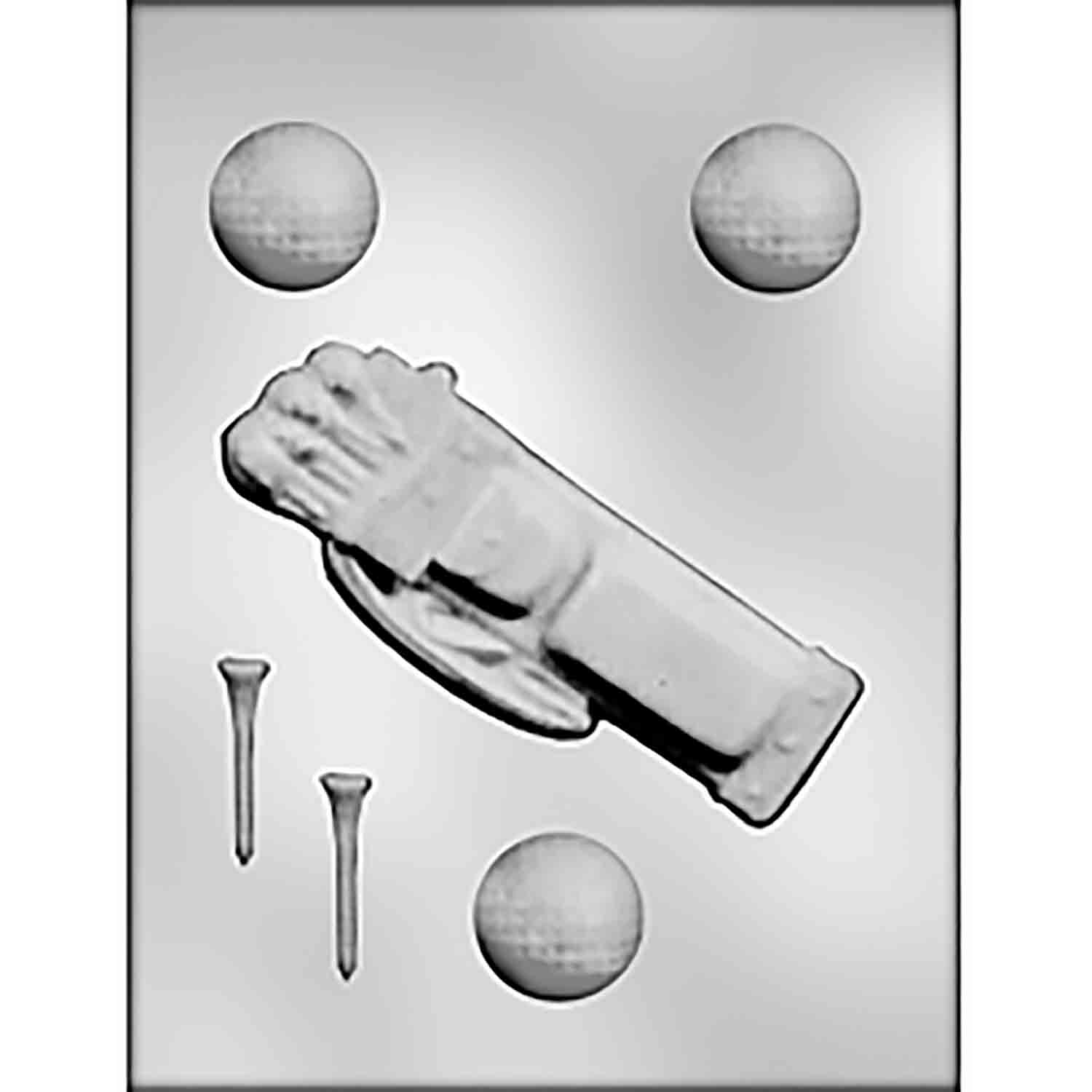 Golf Bag, Tees & Balls Chocolate Candy Mold 906805 Country Kitchen