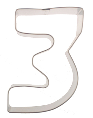 Number 3 Cookie Cutter - ACC-1568 | Country Kitchen SweetArt