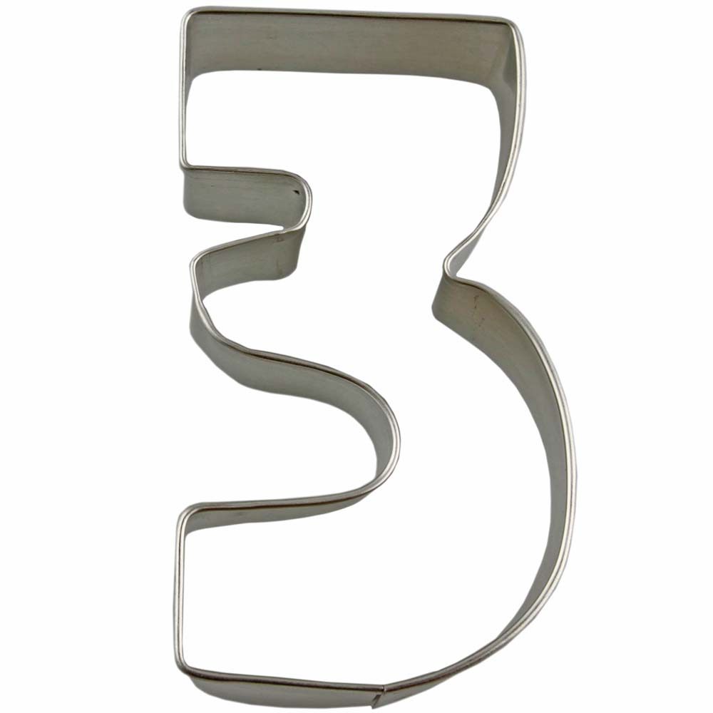 Collegiate Number 3 Cookie Cutter - ACC-7874 | Country Kitchen SweetArt