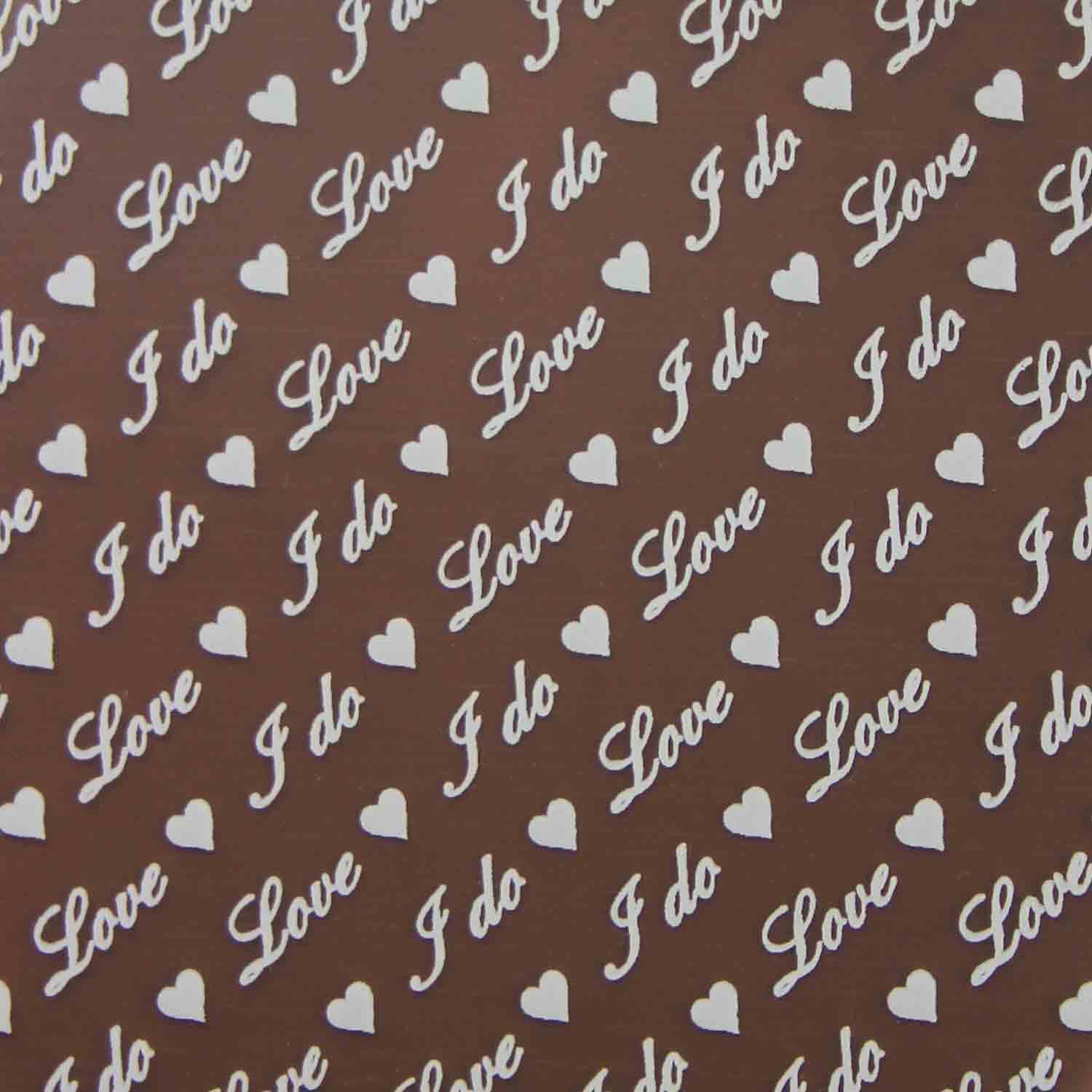 Chocolate Transfer Sheet - I Do, Love - Country Kitchen