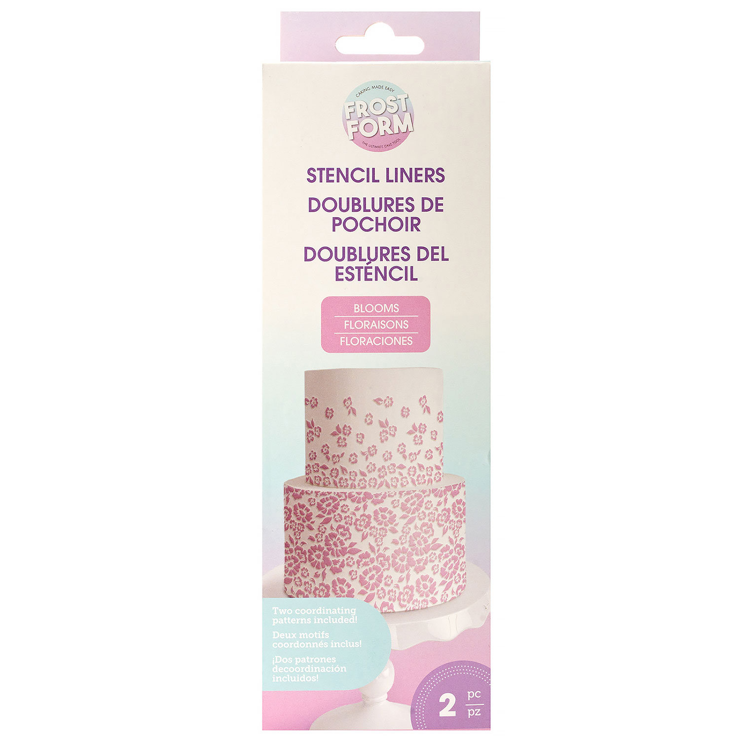 Blooms Cake Stencils by Frost Form 2 Pcs