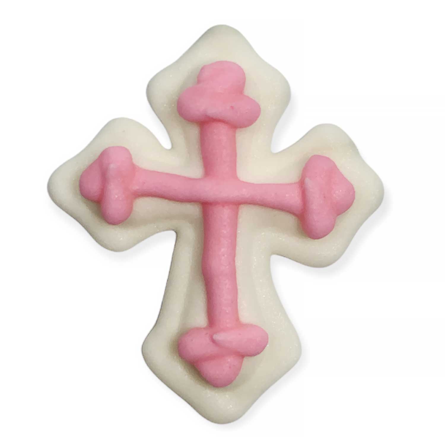 Pink Cross Icing Decorations