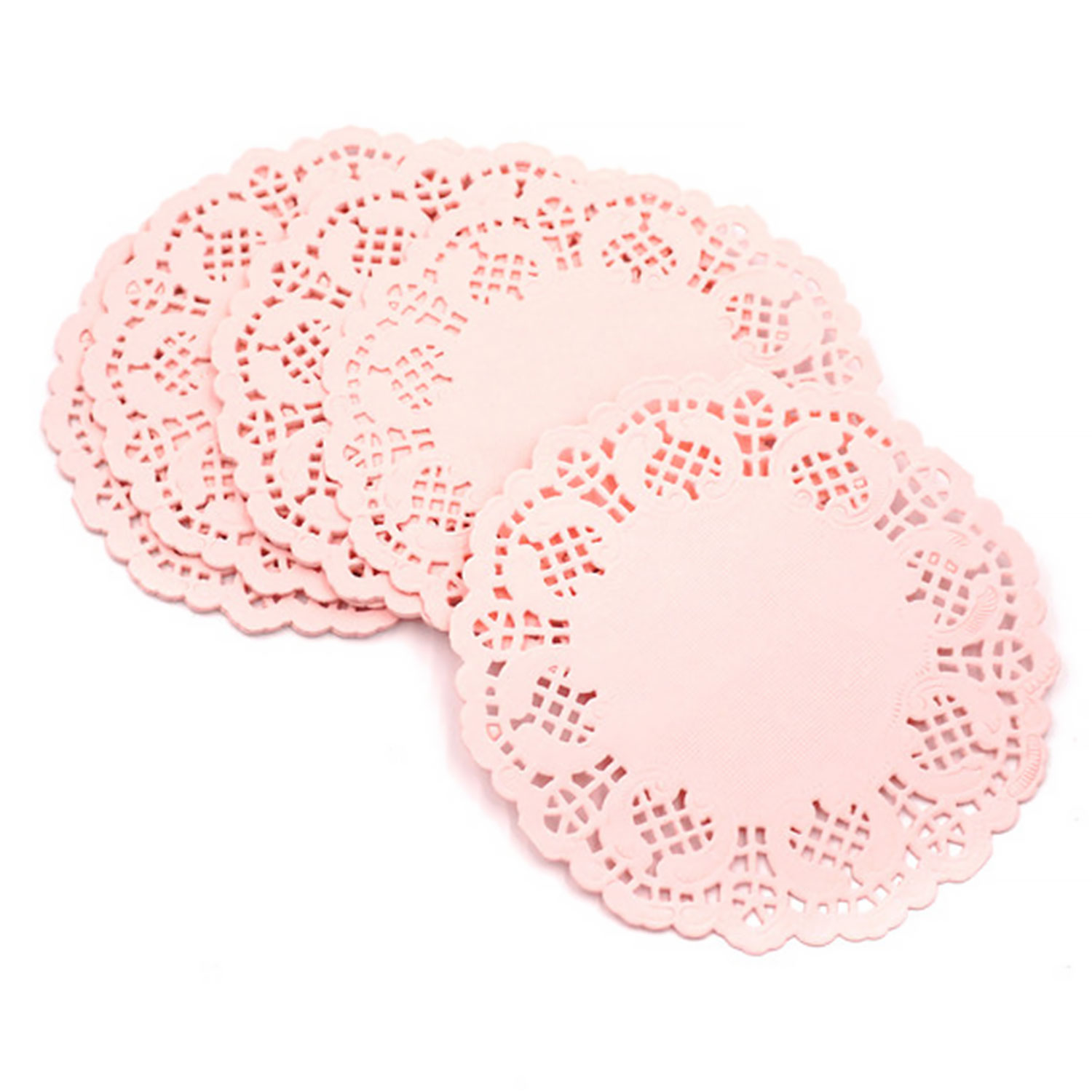 4.5 in Pink Doilies