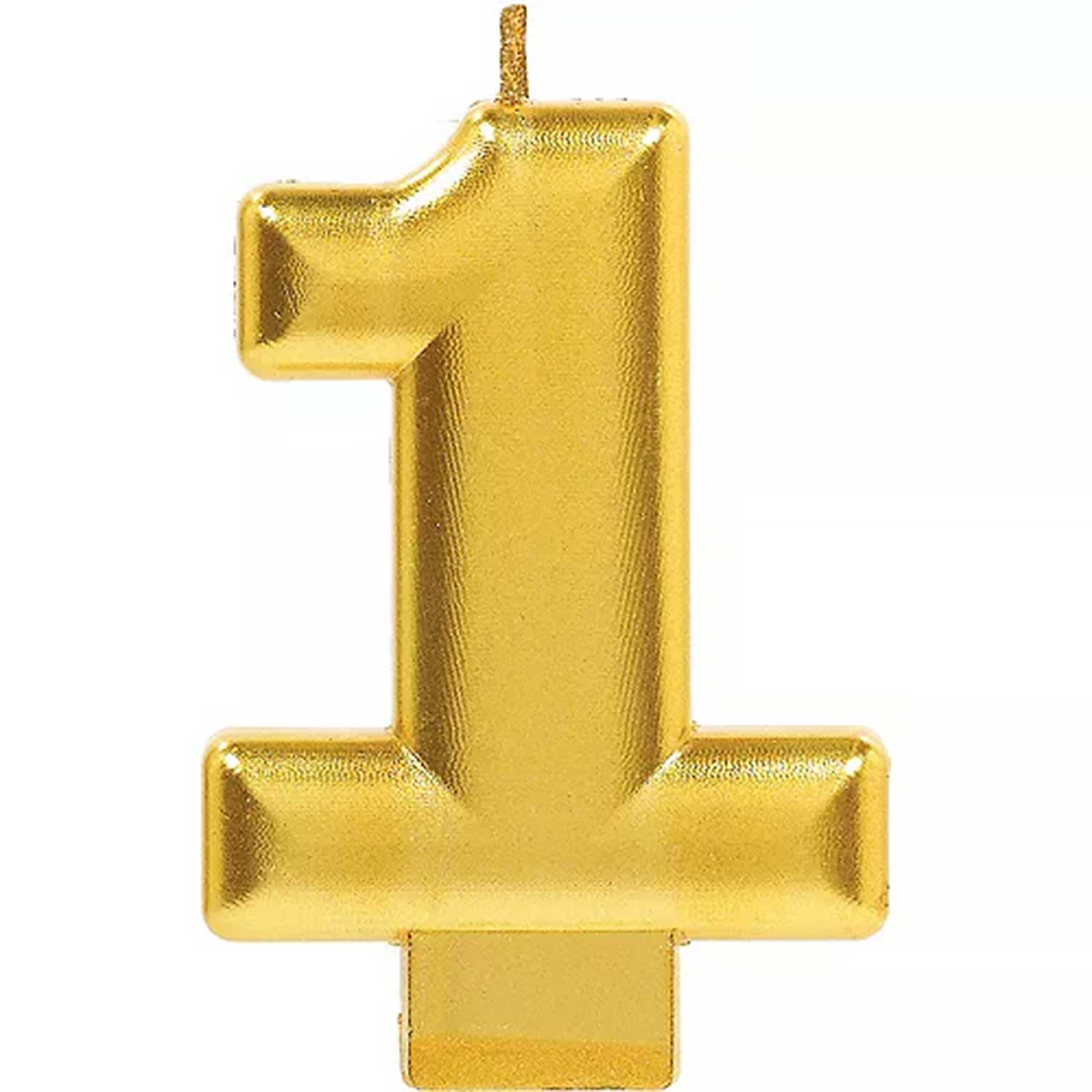 Gold Number 1 Candle