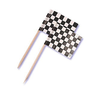 Checkered Flags/Toothpicks - BC-F5P | Country Kitchen SweetArt