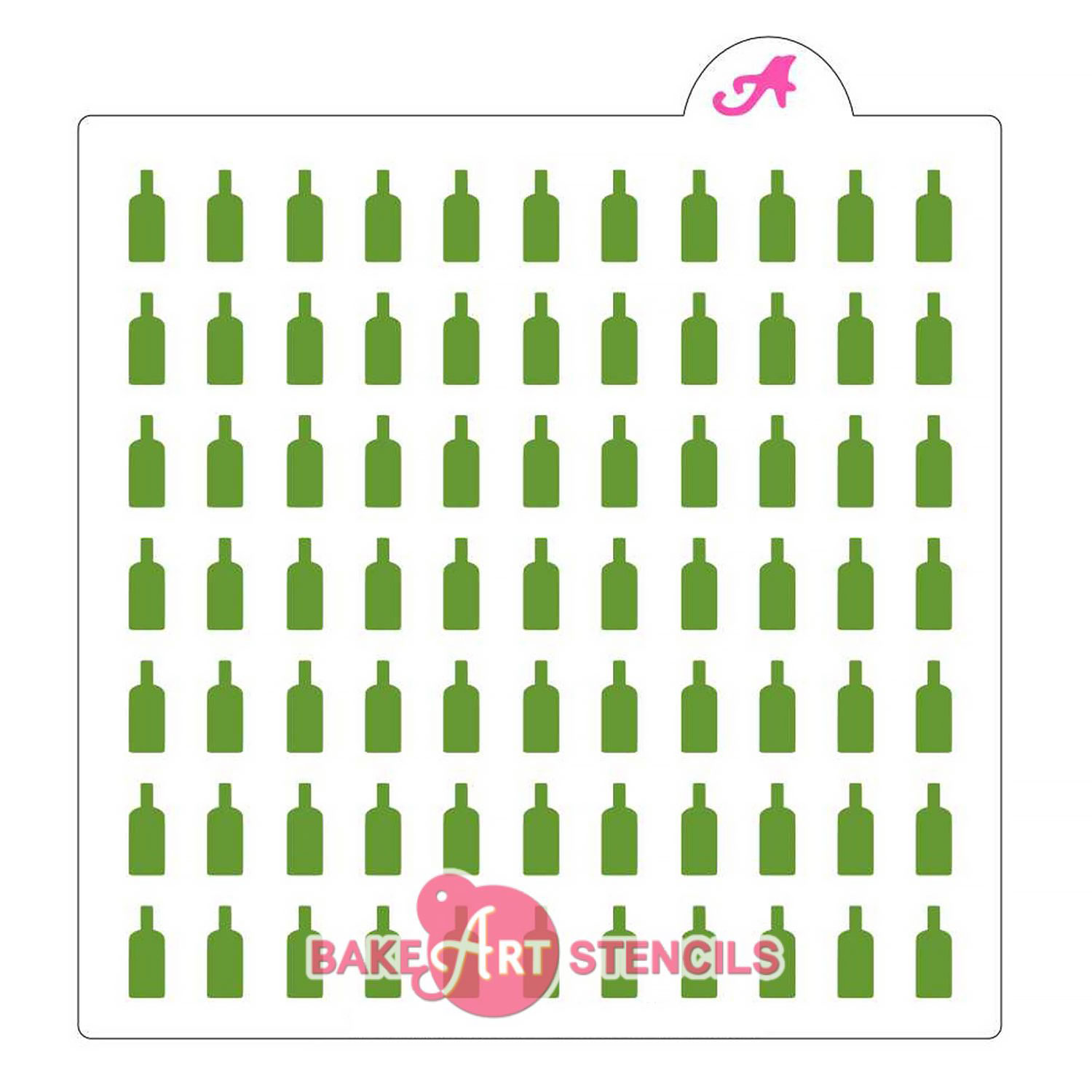 Wine Bottle Sprinkle Stencil