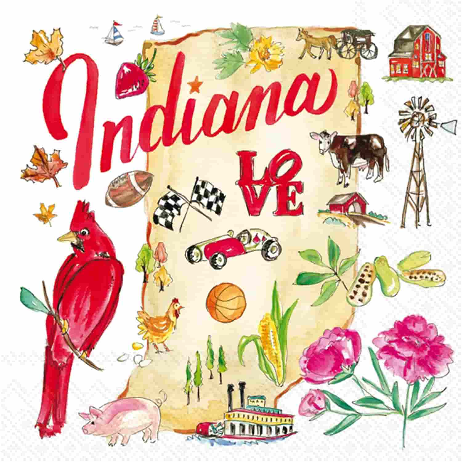 Indiana Love Cocktail Napkins