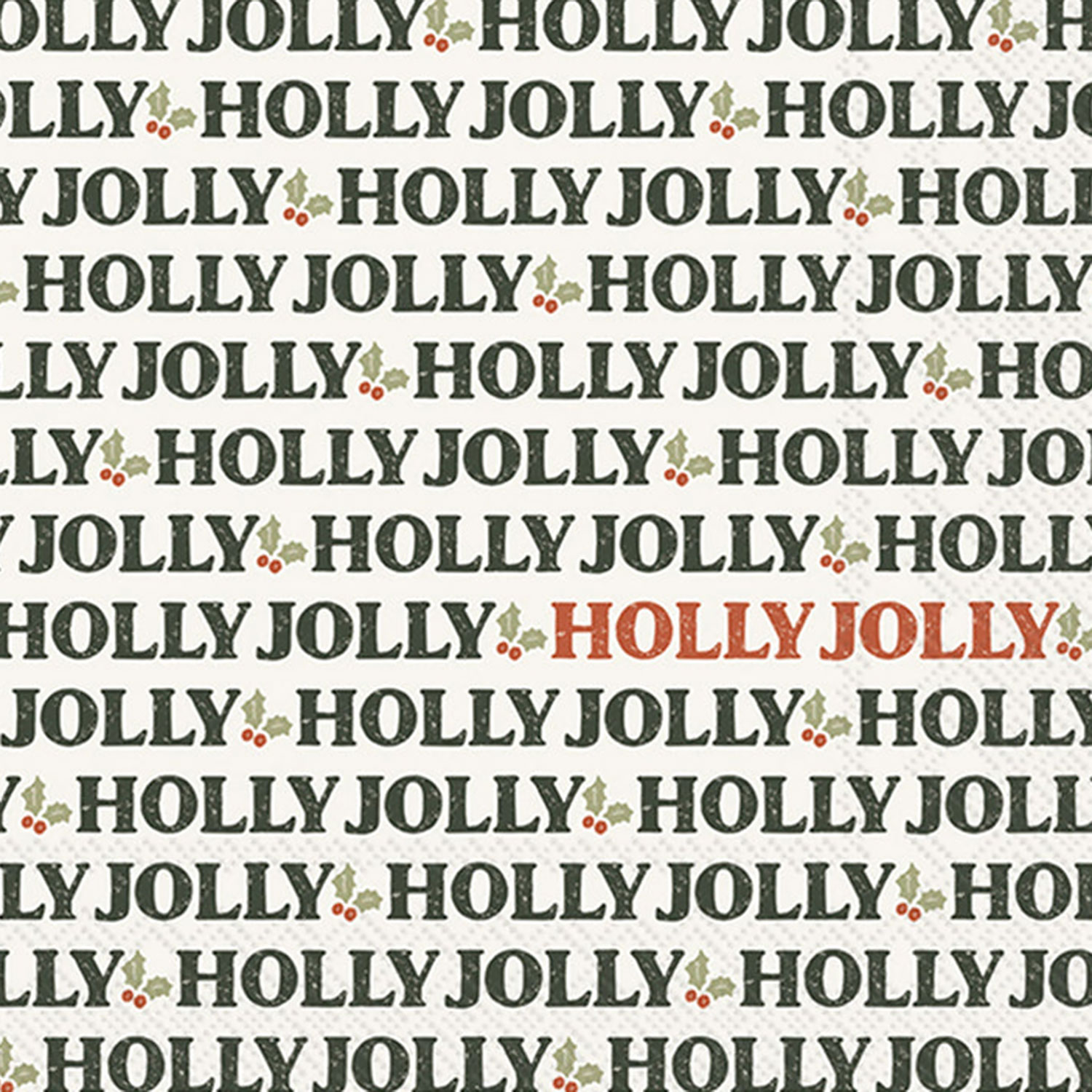 Holly Jolly Print Cocktail Napkins