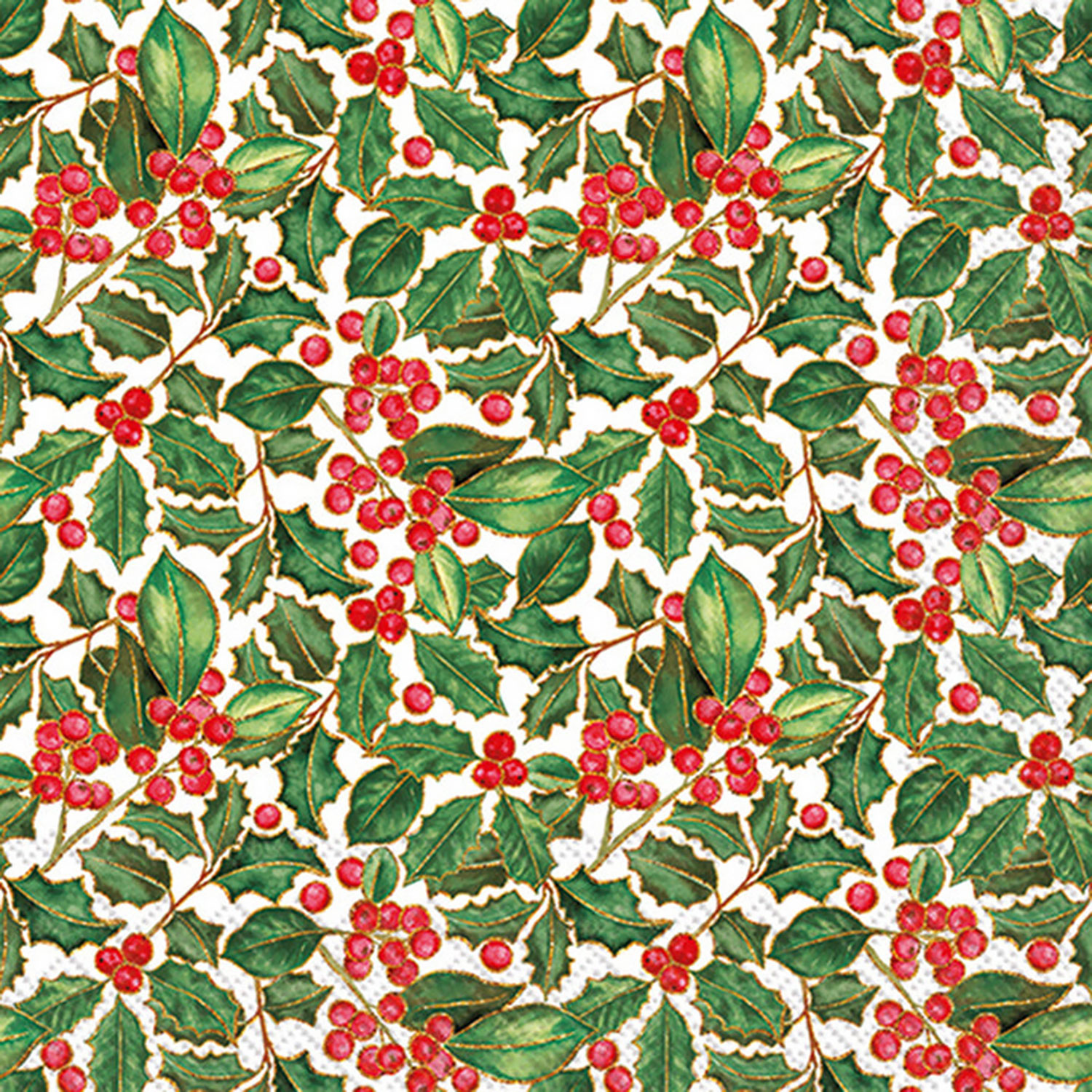 Christmas Holly Cocktail Napkins