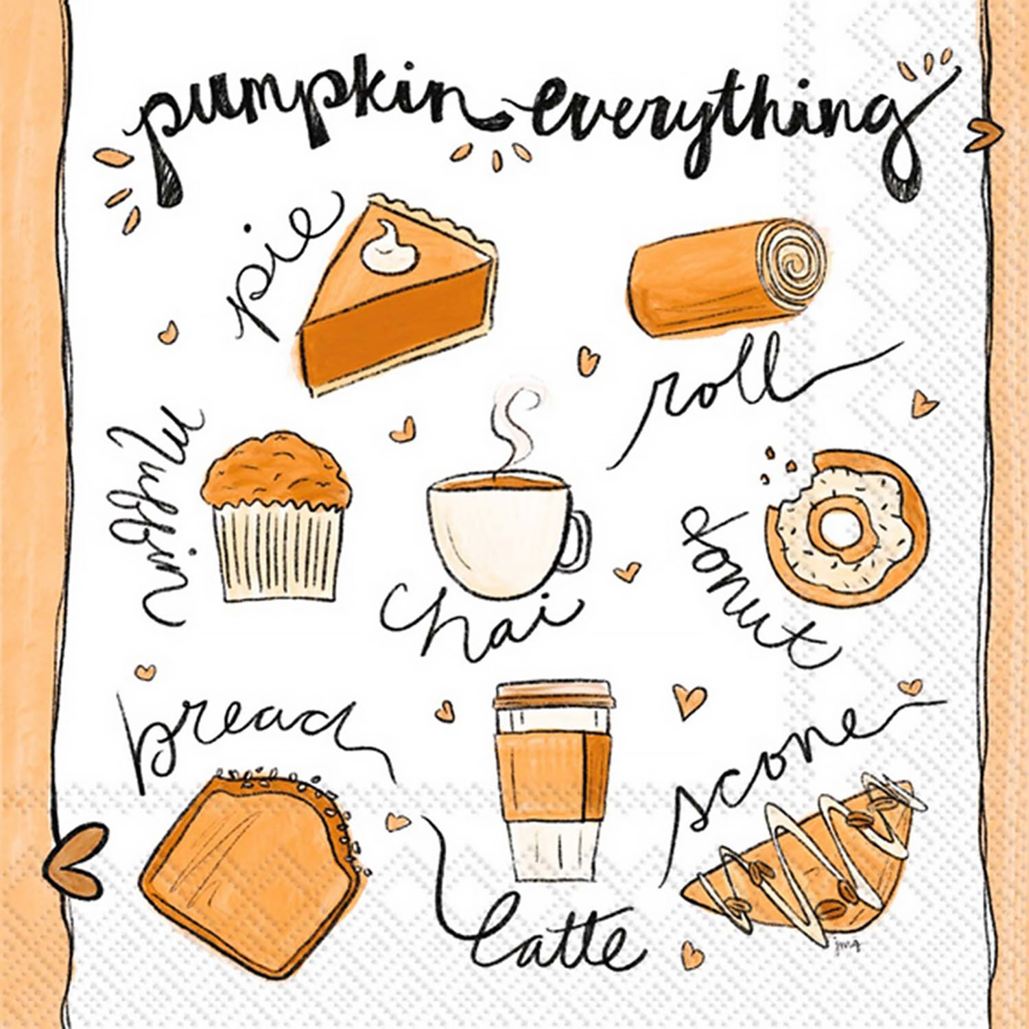 Pumpkin Everything Cocktail Napkins