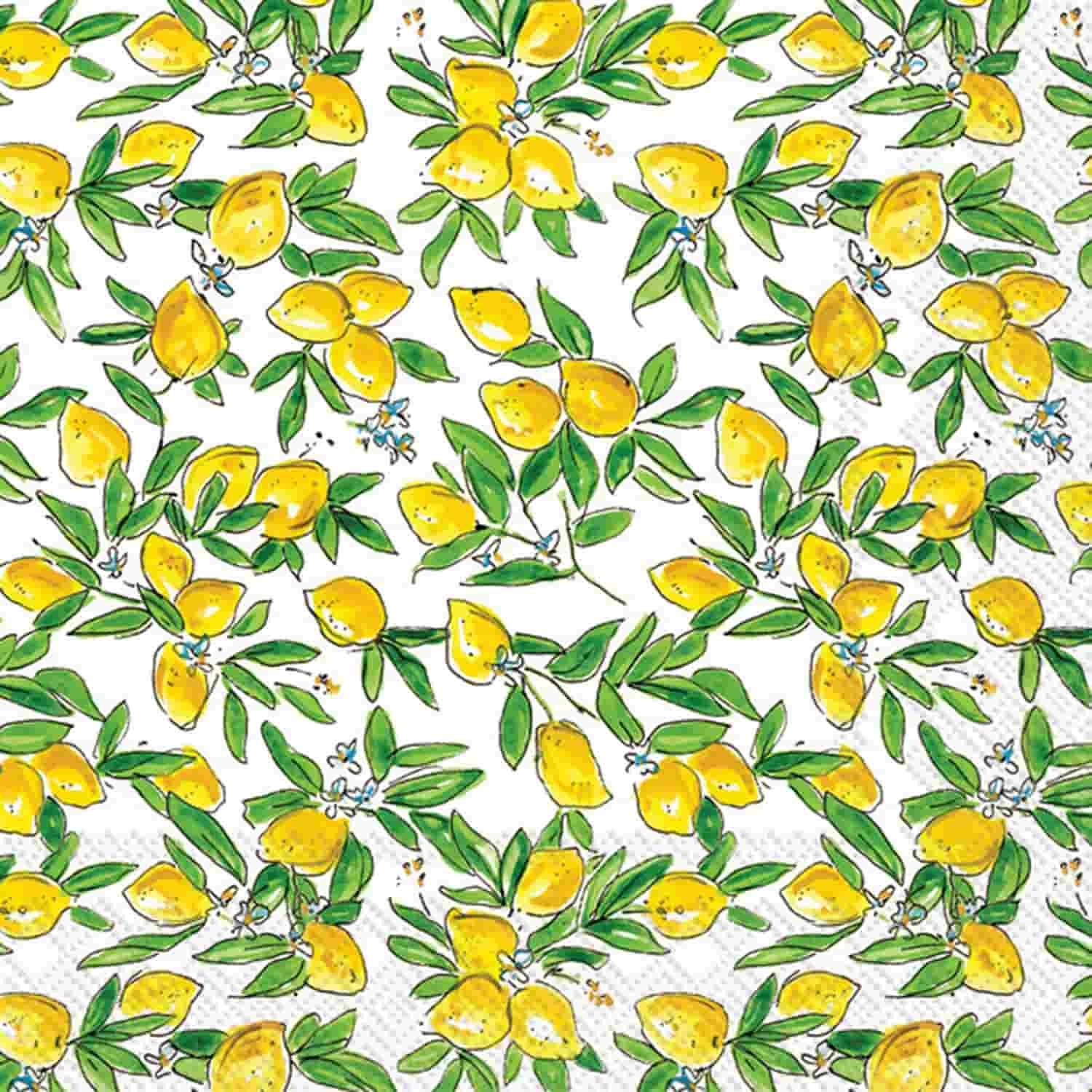 Lemons Allover Cocktail Napkins