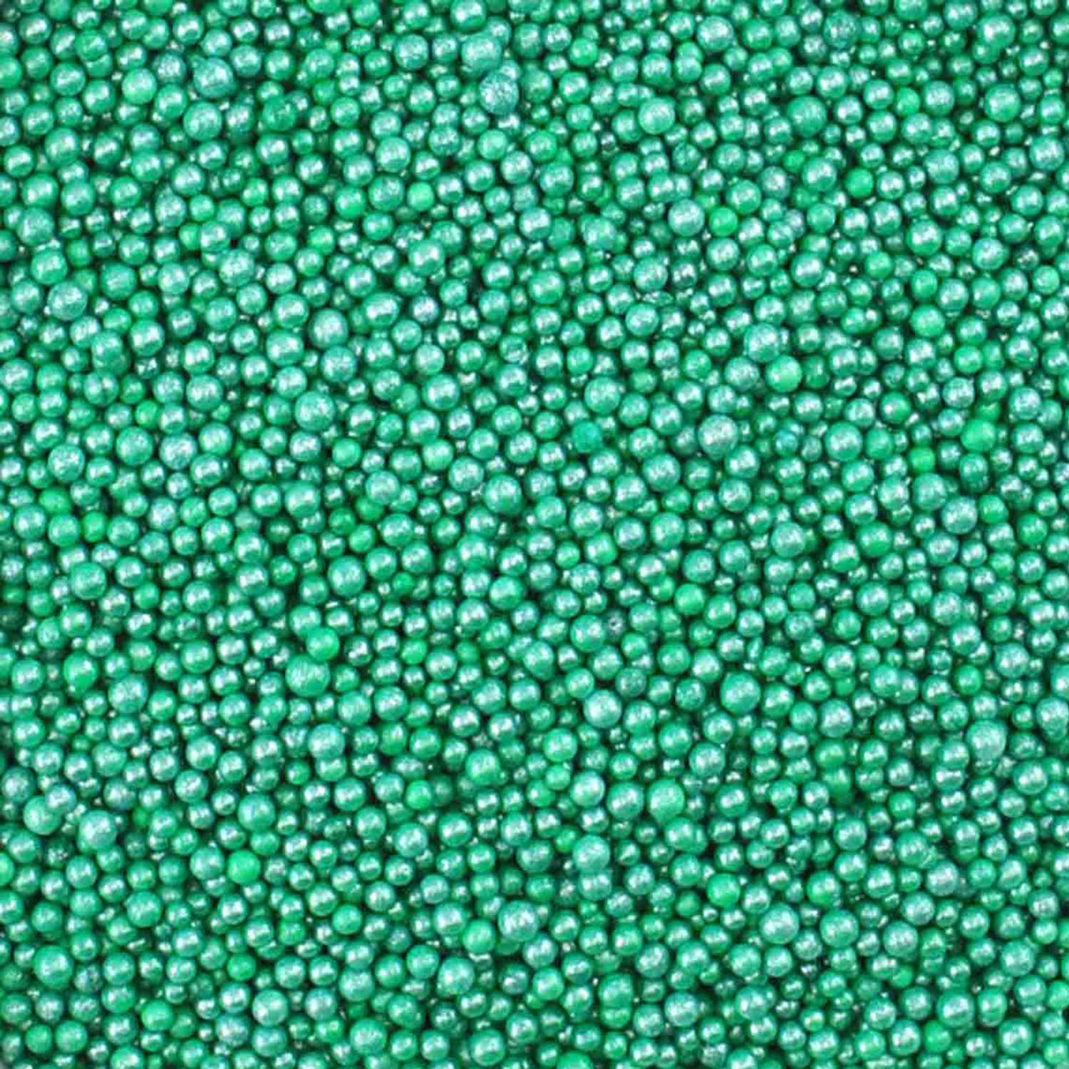 Green Shimmer Nonpareil Sprinkles