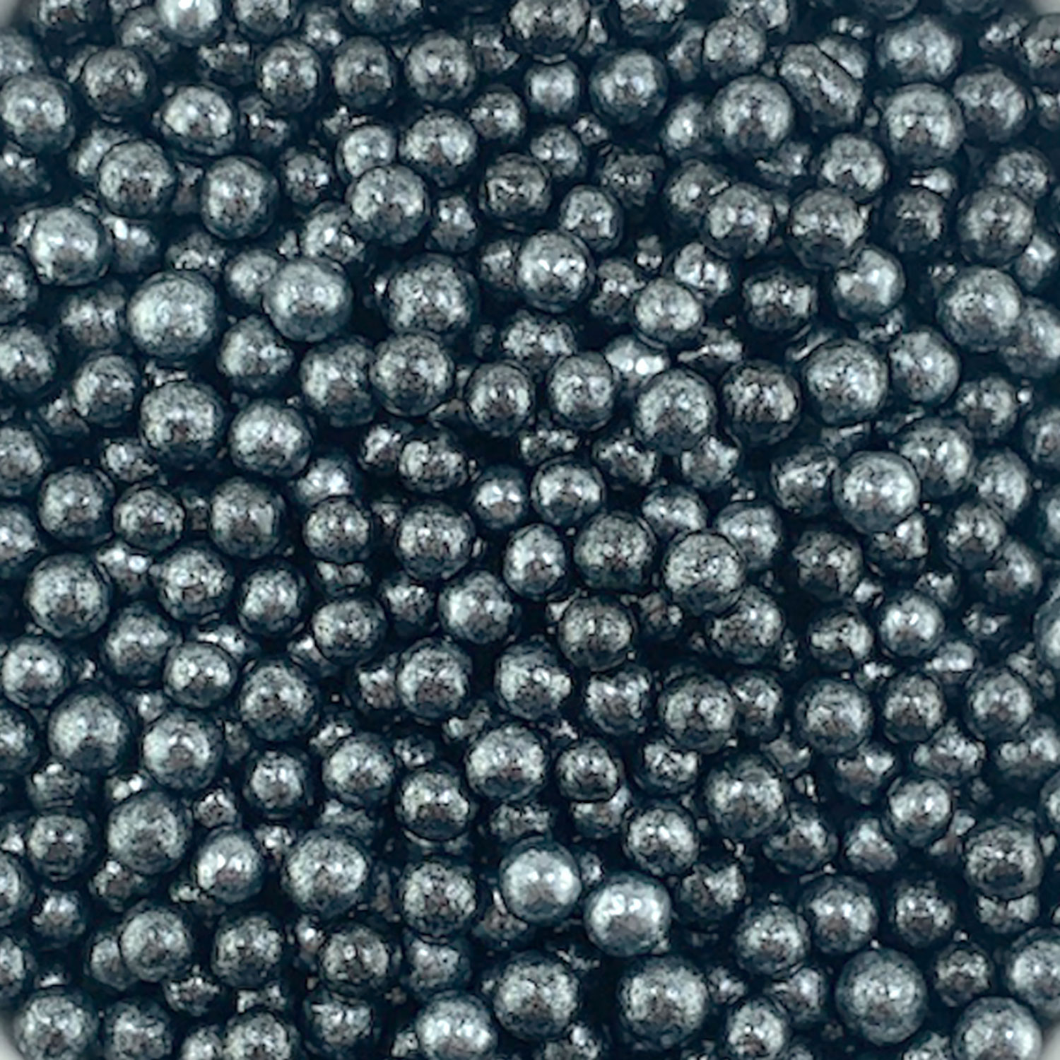 Metallic Black Sugar Pearls 1 lb Pkg