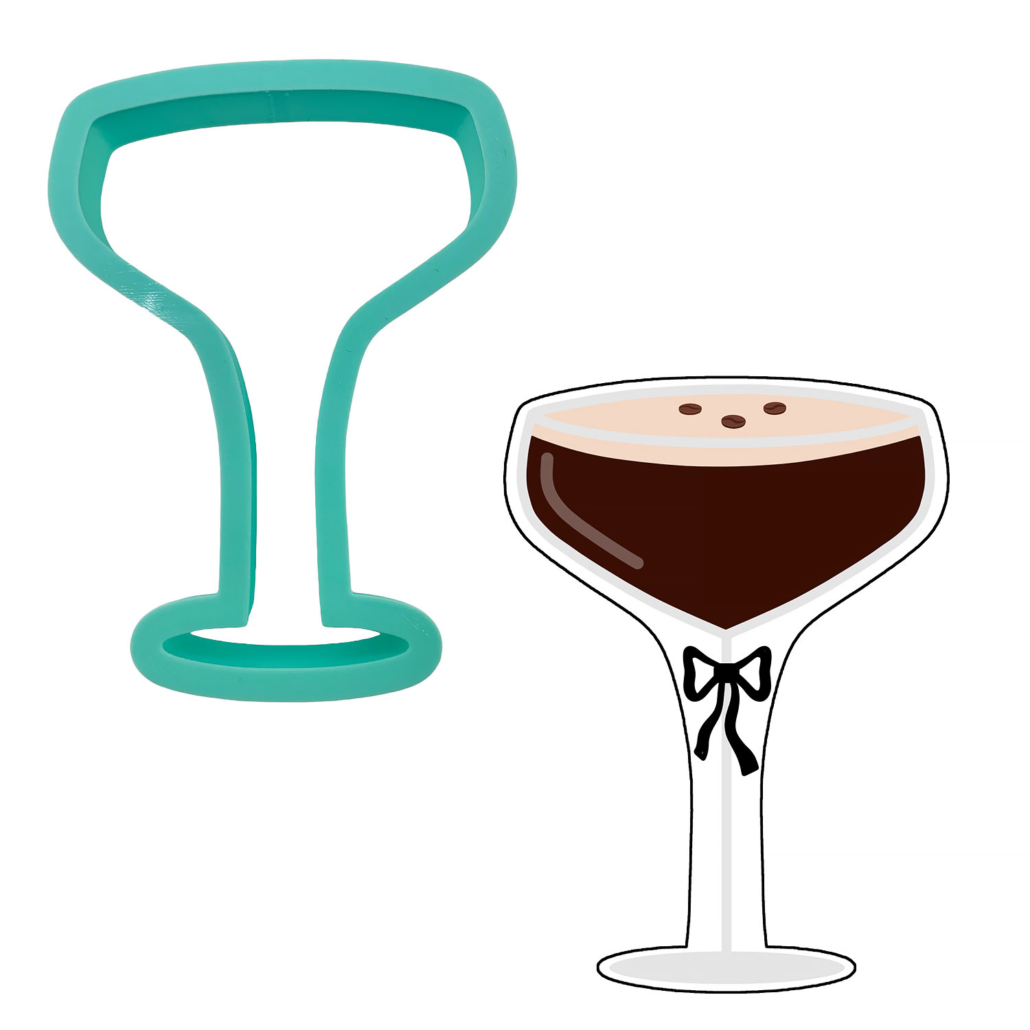 Martini Glass Cookie Cutter