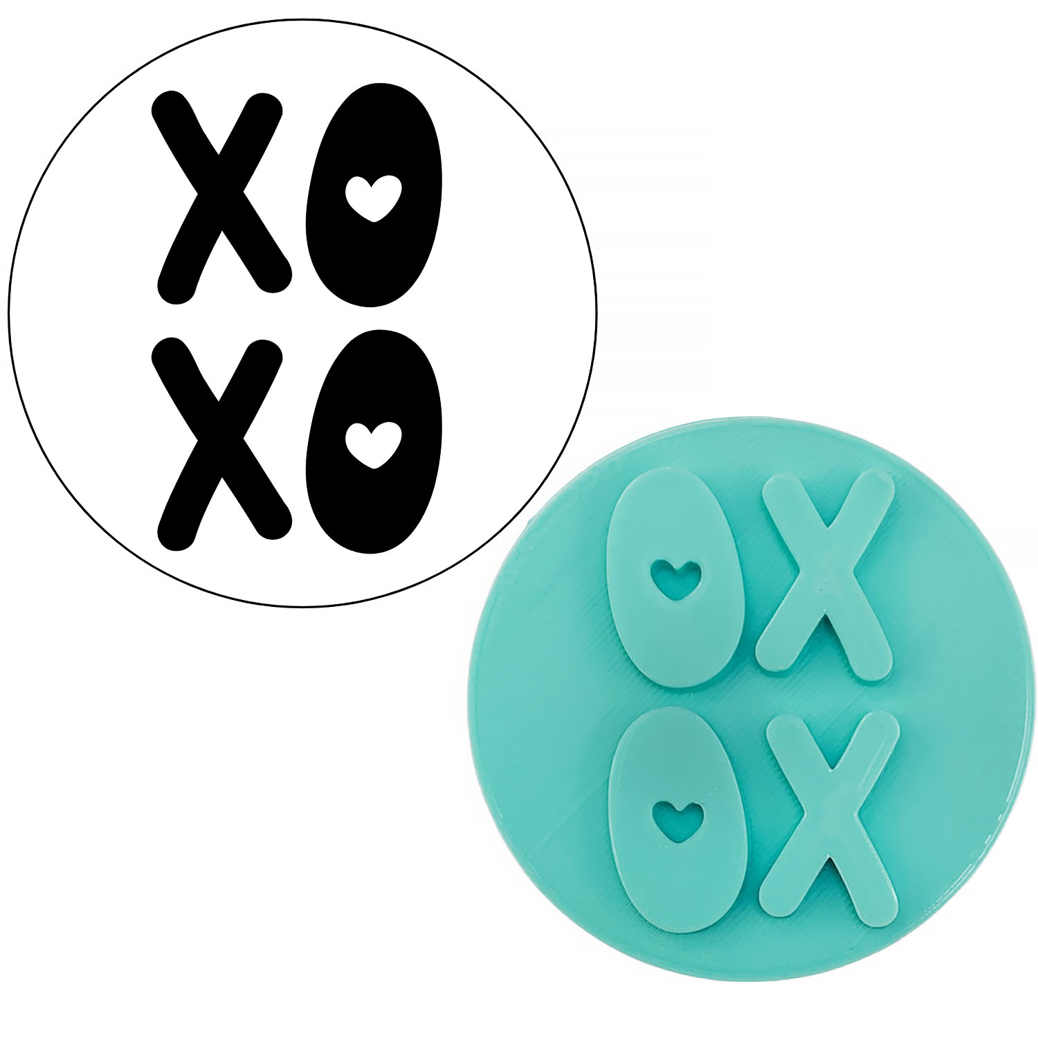 XOXO Valentine Fondant Stamp