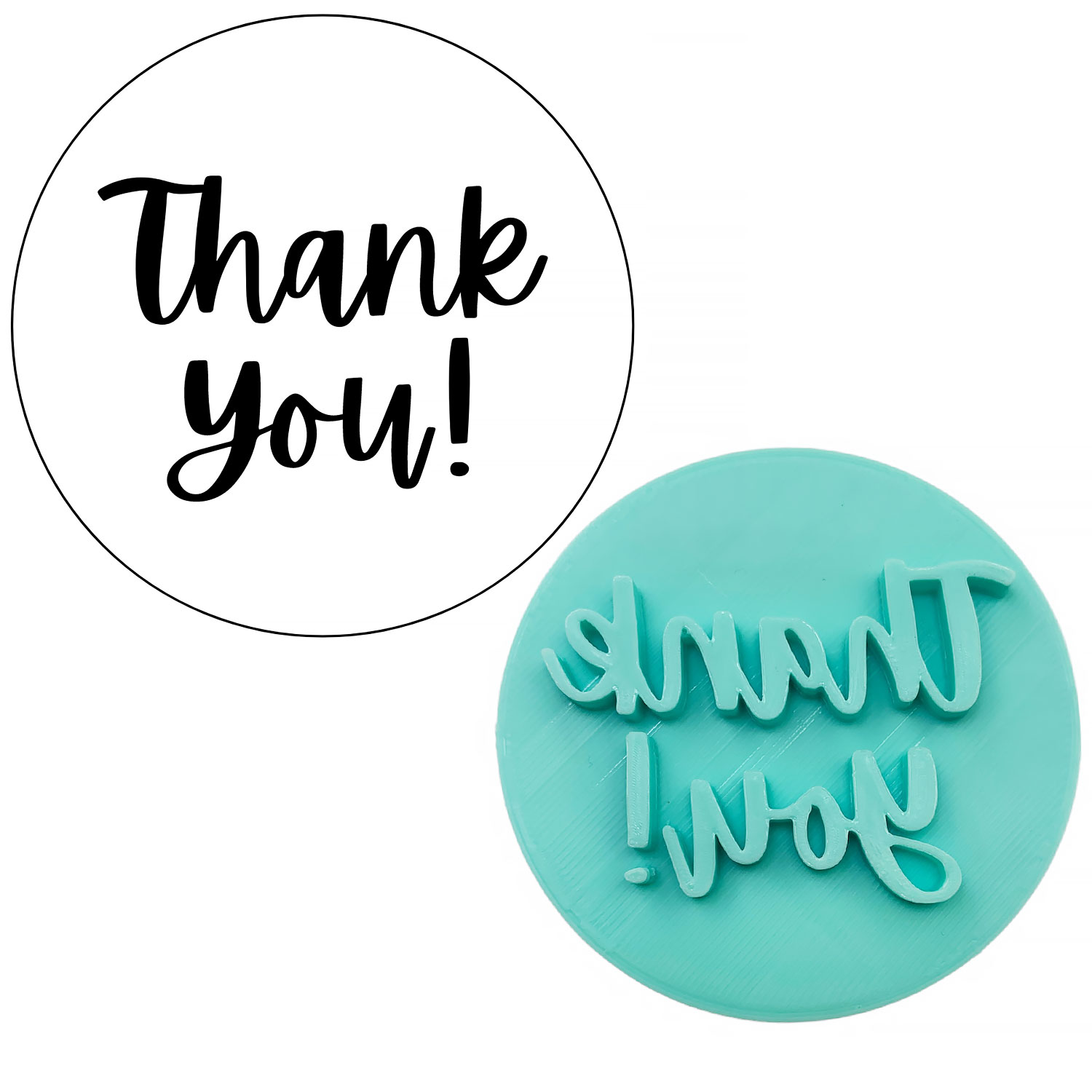 Thank You Fondant Stamp