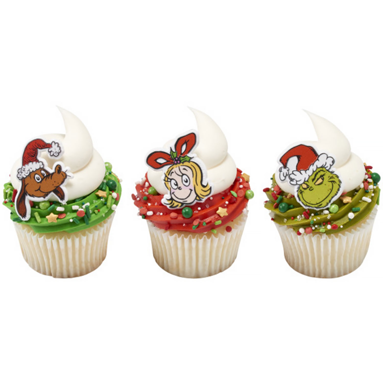 Grinch Cupcake Toppers