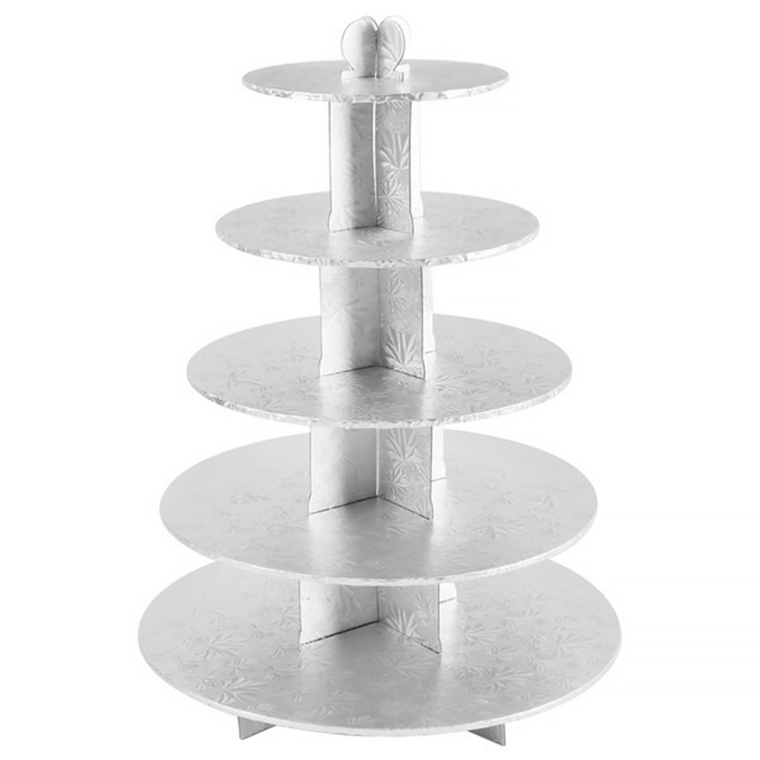 Silver 5 Tier Cupcake Stand