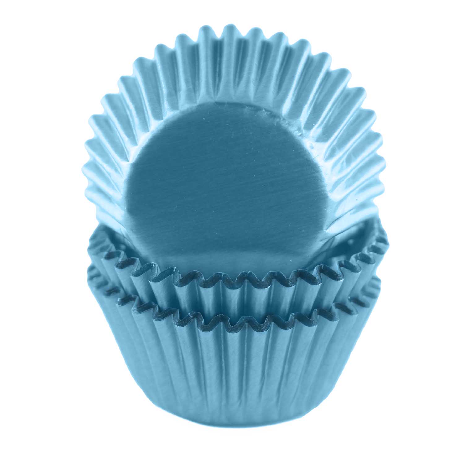 Cupcake Liners Foil Pans Baking Tins, Light Blue, Disposable