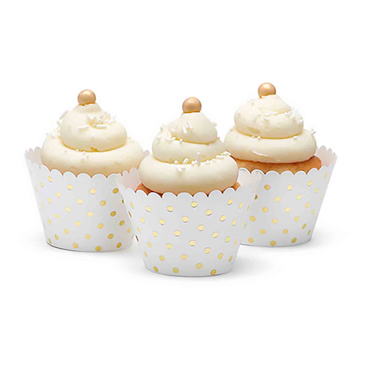 Gold Dots Cupcake Wrap - HO-55538 | Country Kitchen SweetArt