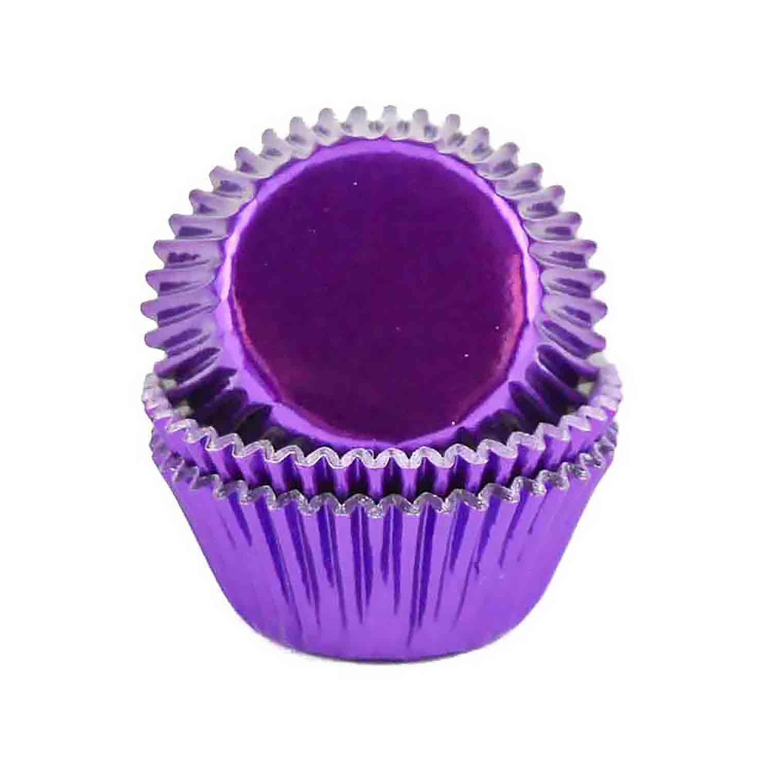 Purple Foil Mini Cupcake Liners /# 6 Candy Cup