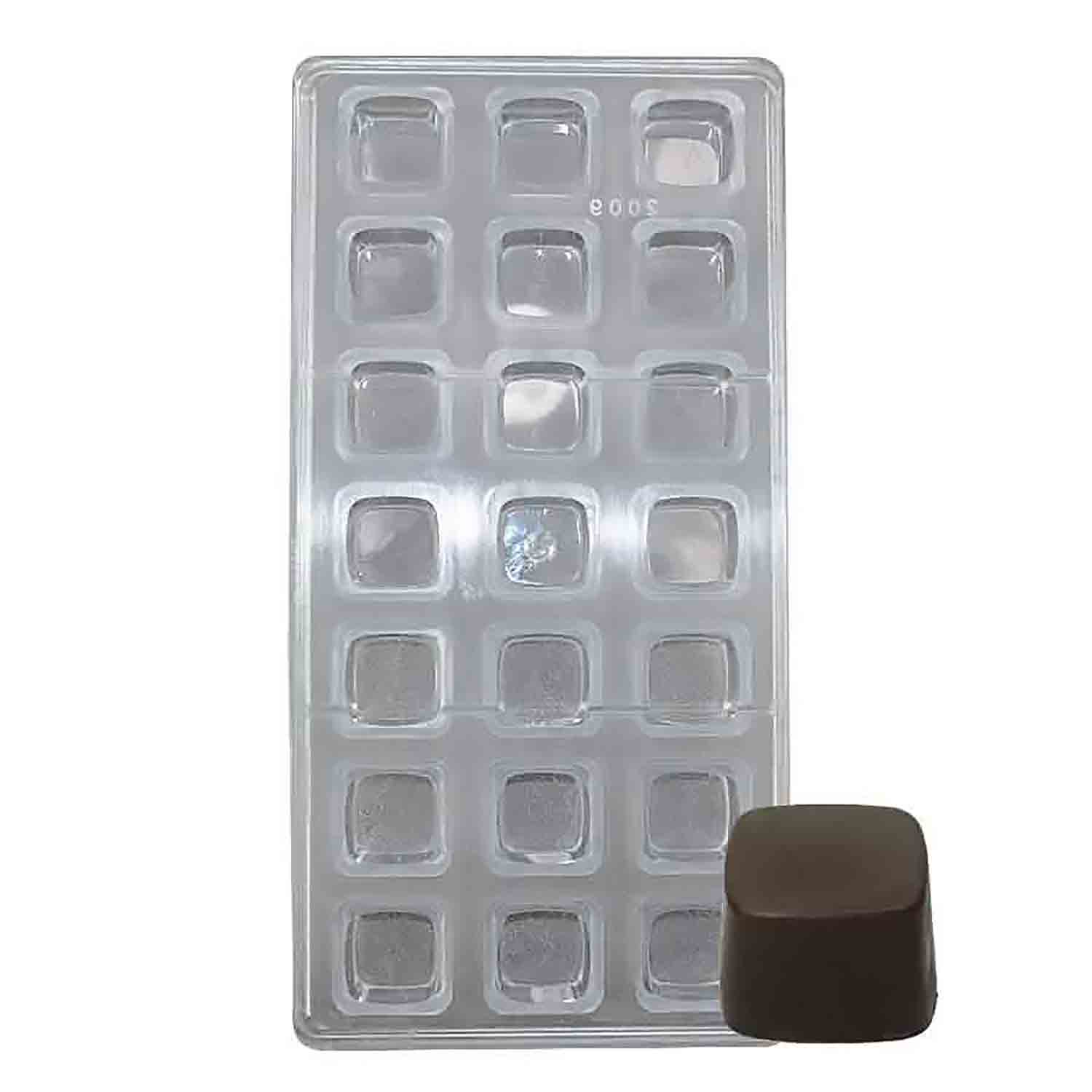 Polycarbonate Square Chocolate Mold 21 Cavities