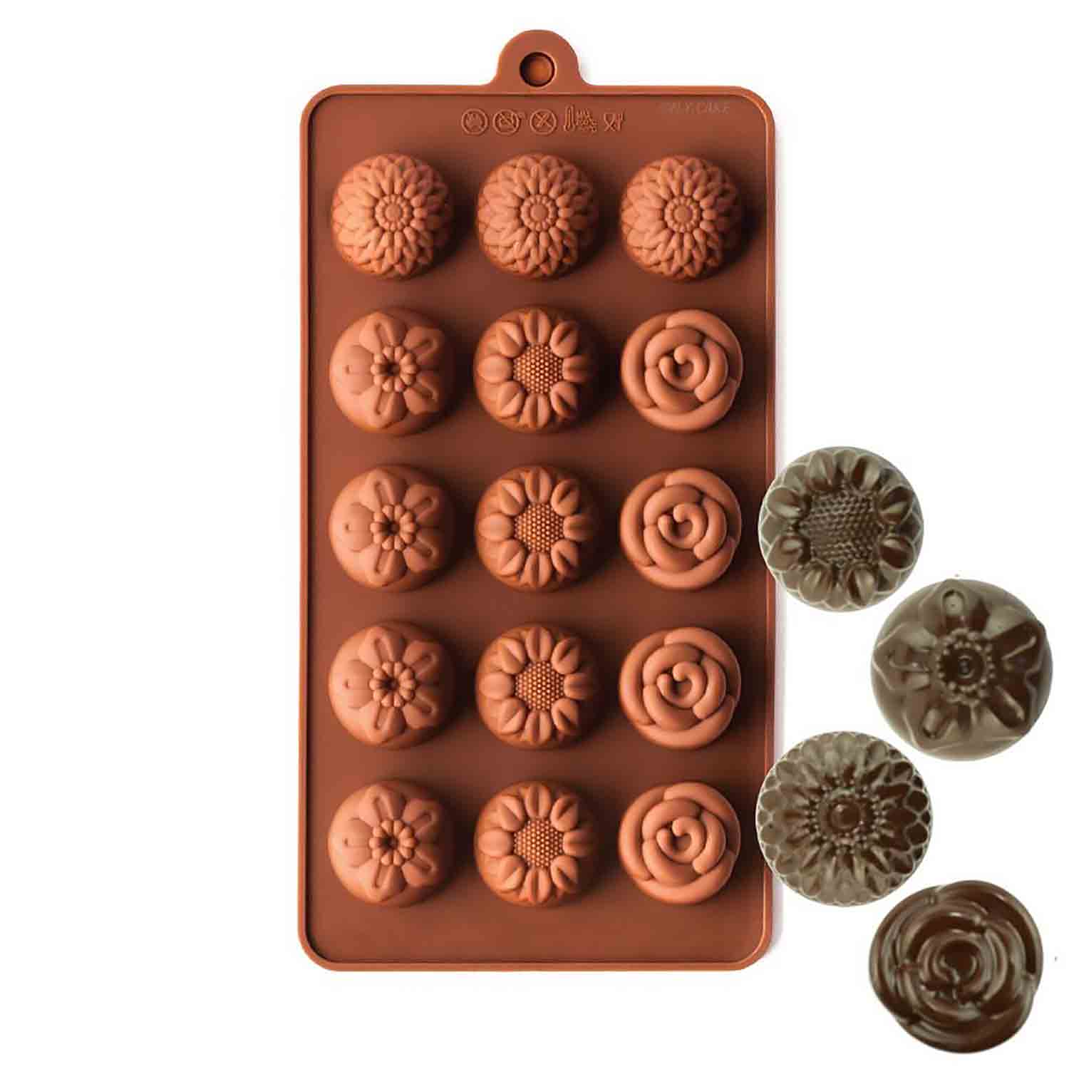 NY Cake Flower Assortment Silicone Chocolate Candy Mold 1