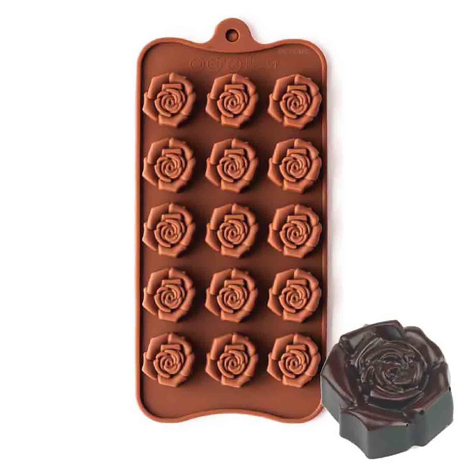 Open Rose Silicone Chocolate Candy Mold Ny Scm1337 Country Kitchen Sweetart